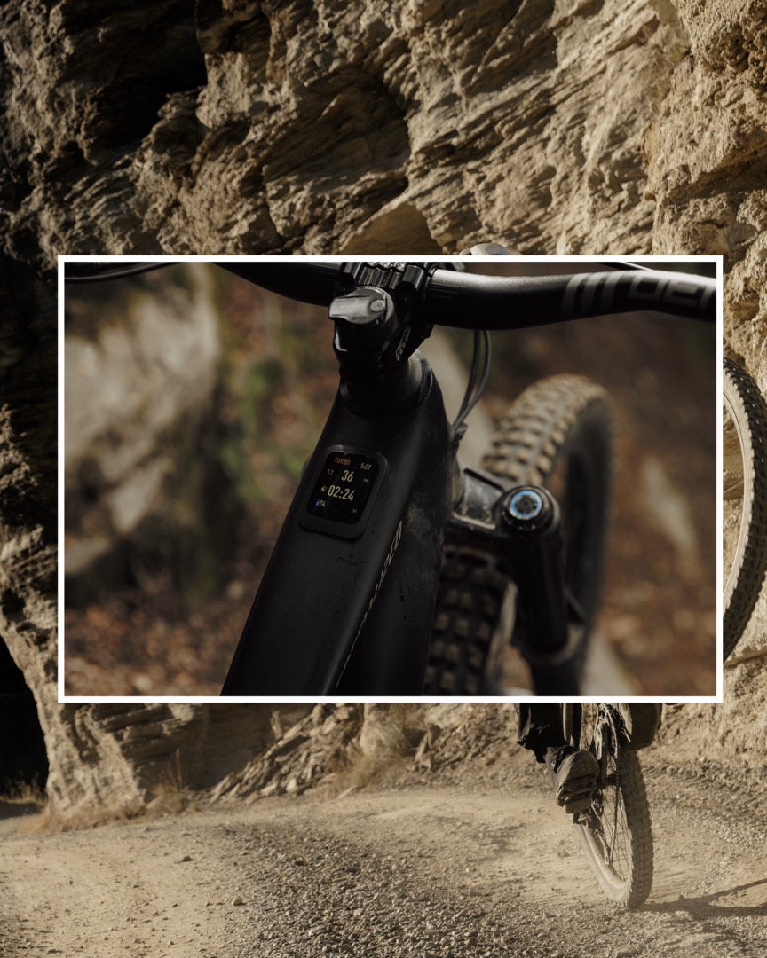 e-MTB Turbo Levo en trail, cuadro 1
