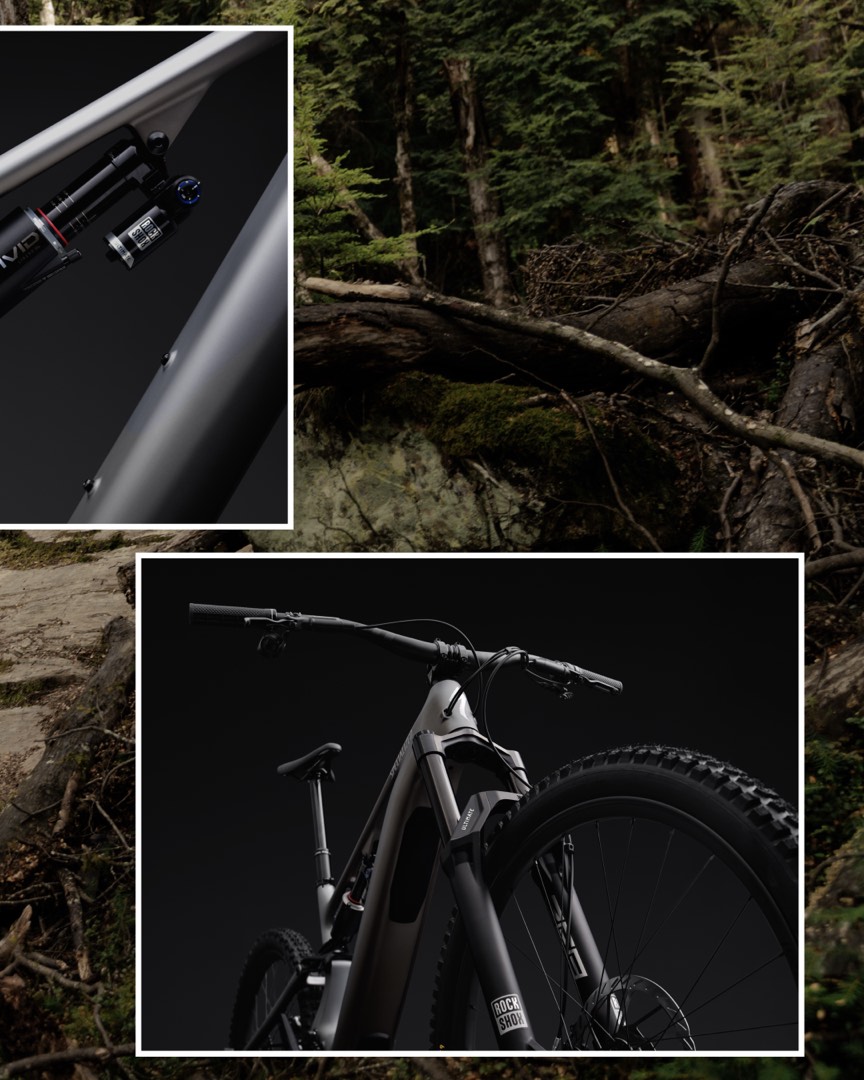 e-MTB Turbo Levo en trail, cuadro 3